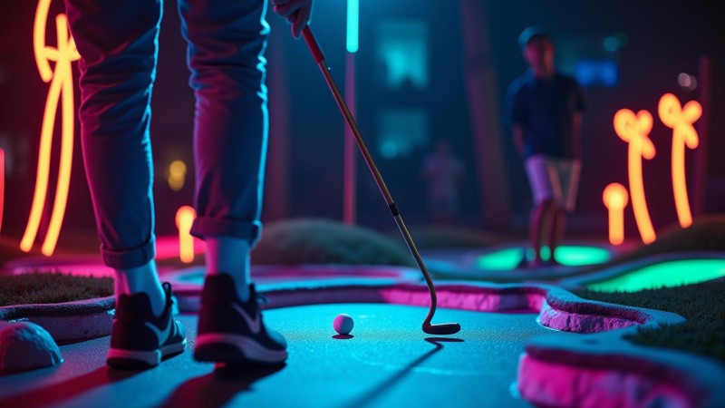 Glühender Miniaturgolf